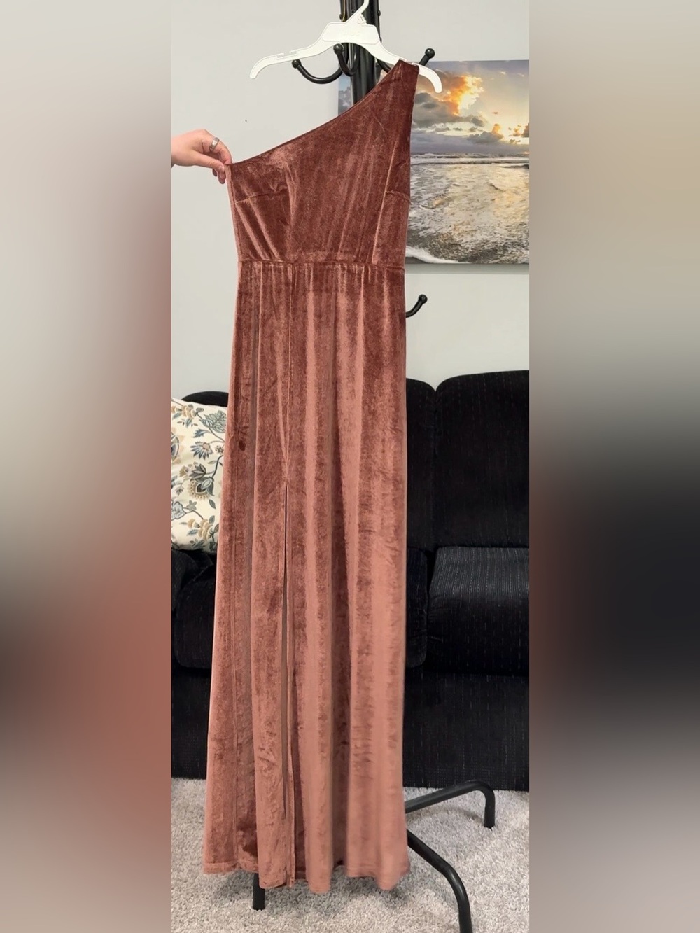 Baltic Born Tatiana Velvet Desert Rose Maxi Dress Medium